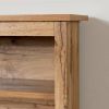 Twin size Modern Scandinavian Style Bookcase Headboard in Oak Wood Finish