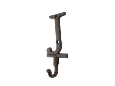 Rustic Copper Cast Iron Letter J Alphabet Wall Hook 6