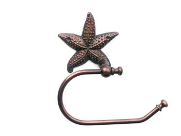 Antique Copper Starfish Hand Towel Holder 10