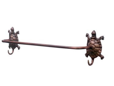 Antique Copper Turtle Bath Towel Holder 28