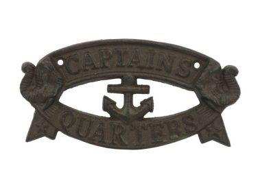 Cast Iron Captains Quarters Sign 8
