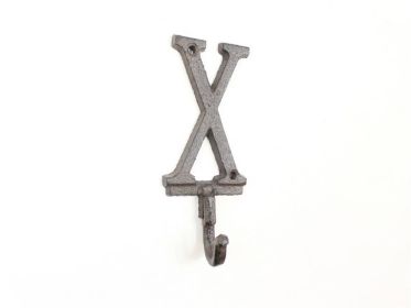 Cast Iron Letter X Alphabet Wall Hook 6