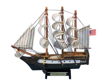 Wooden USS Constitution Tall Model Ship 7