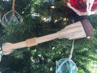 Wooden Hayden Decorative Squared Rowing Boat Oar Christmas Ornament 12
