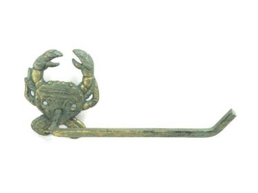 Antique Bronze Cast Iron Crab Toilet Paper Holder 10