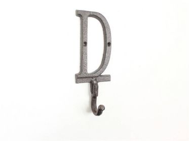 Cast Iron Letter D Alphabet Wall Hook 6