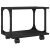 Printer Stand 2-Tier Black 16.1"x11"x13.2" Engineered Wood