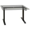 Stand Up Desk Frame Black Powder-coated carbon steel