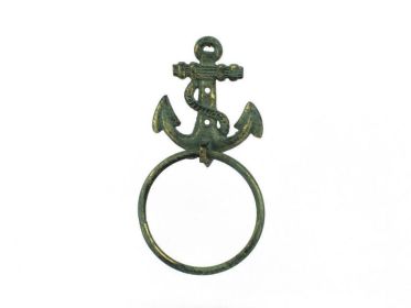 Antique Bronze Cast Iron Anchor Towel Holder 8.5