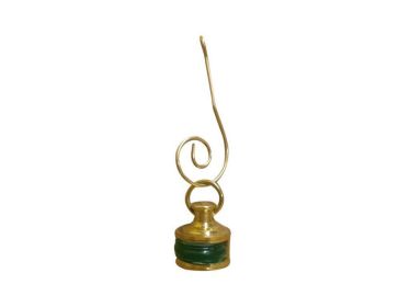 Solid Brass Green Ship Oil Lamp Christmas Ornament 3