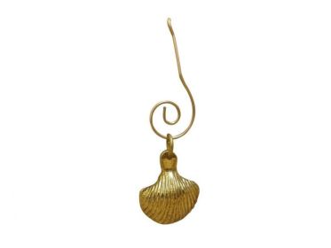 Solid Brass Seashell Christmas Ornament 4