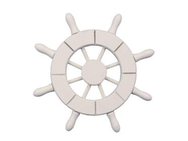 White Decorative Ship Wheel 6