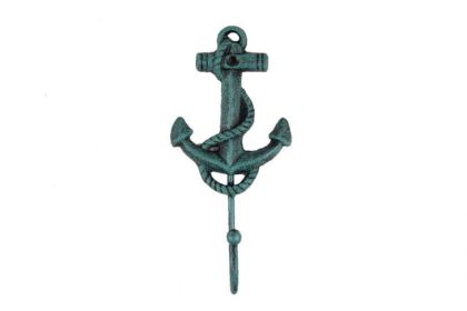 Seaworn Blue Cast Iron Anchor Hook 7